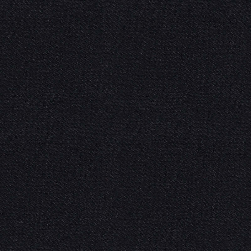 Black Twill Worsted Flannel Plain Trousers