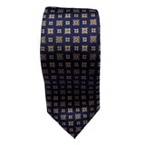 Navy Foulard Silk Tie